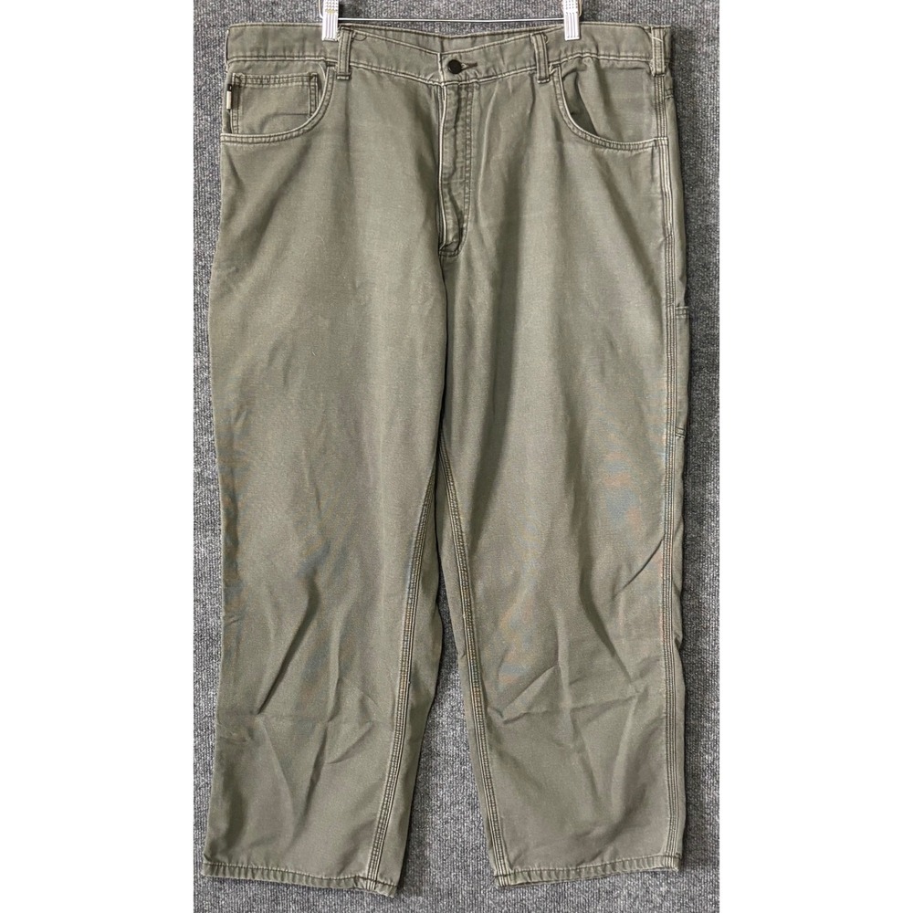 Carhartt FR‎ Flame Resistant Work Pants Mens 40x29 Olive Green Canvas CAT 2 2112